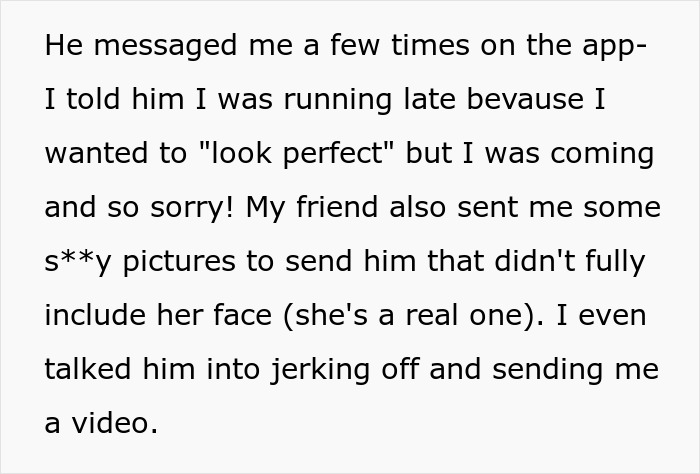 Text conversation revealing a man being catfished while trying to impress another woman. Text conversation revealing a man being catfished while trying to impress another woman.