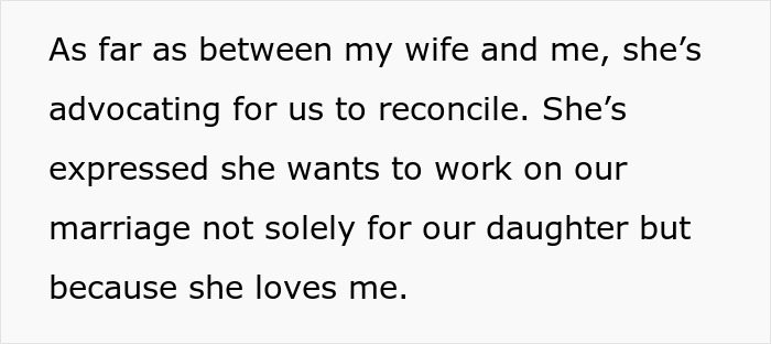 Text discussing reconciliation and love in a marriage, focusing on a couple's commitment to improve their relationship.