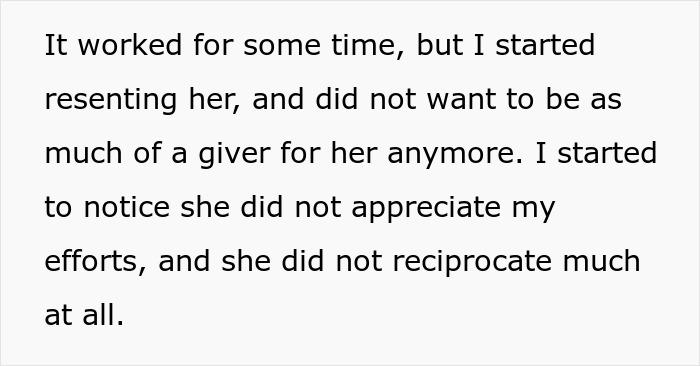 Text image discussing woman's lack of appreciation and relationship issues. Text image discussing woman's lack of appreciation and relationship issues.