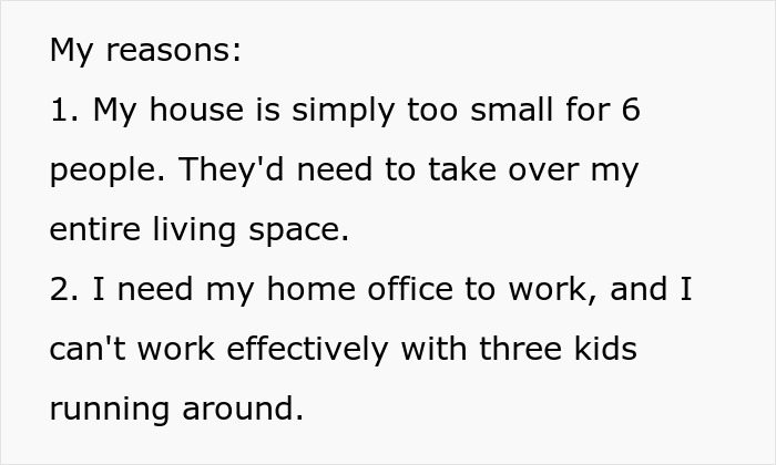 Brother explains why his house is too small for family of six, citing space and work challenges. Brother explains why his house is too small for family of six, citing space and work challenges.