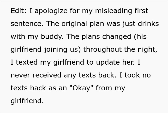 Text screenshot about a change of plans and miscommunication regarding sleeping arrangements.