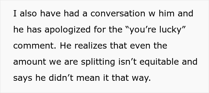 Apology text by wealthy guy about "lucky" comment. Apology text by wealthy guy about "lucky" comment.