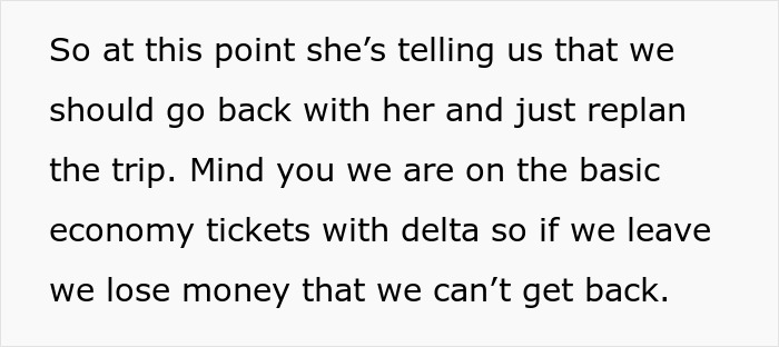 Text about a woman who feels it's unfair her friends won't reimburse her for her trip expenses. Text about a woman who feels it's unfair her friends won't reimburse her for her trip expenses.