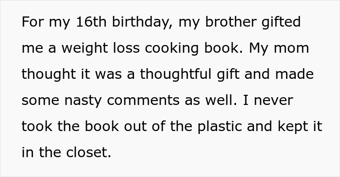 Guy Fat-Shames Sis With Weight-Loss Cookbook Gift, Years Later She Takes Revenge By Re-Gifting It