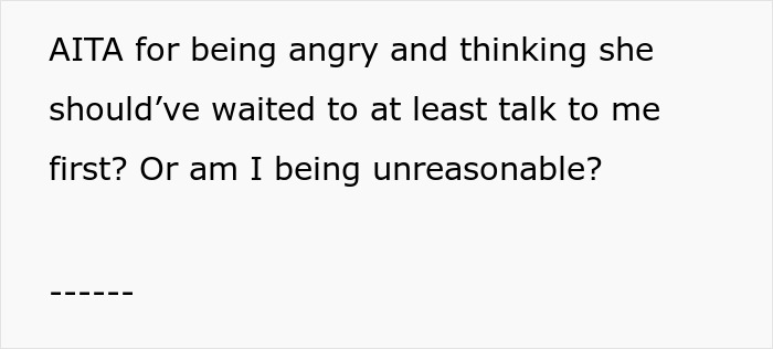 Text expressing doubt about anger after wife put dog down without discussing.