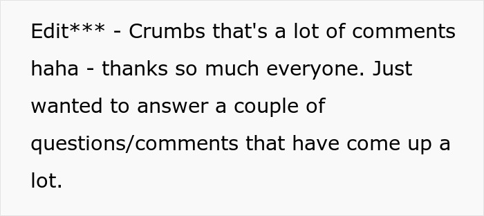 Text edit about destination wedding comments and responses.