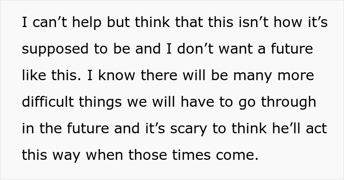 Text expressing concerns about parenting challenges and future difficulties.