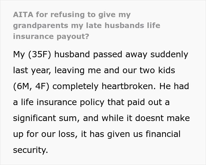 Grandparents Who Skipped Wedding Now Want Man&rsquo;s Life Insurance, Widow Refuses