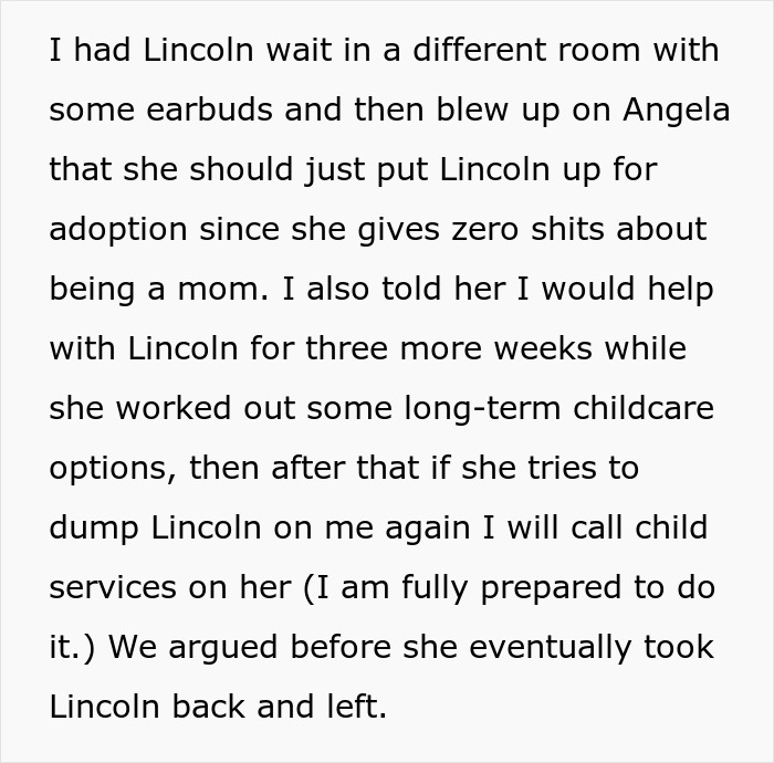 Text conversation about a 22-year-old dumping her kid on others and threatening to call CPS. Text conversation about a 22-year-old dumping her kid on others and threatening to call CPS.