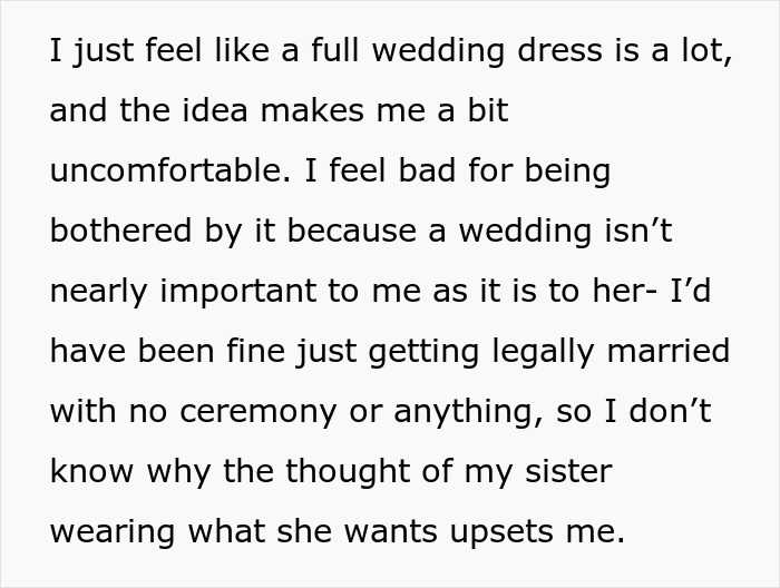 &ldquo;Would I Be The [Jerk] If I Didn&rsquo;t Let My Sister Wear Her Wedding Dress To My Wedding?&rdquo;