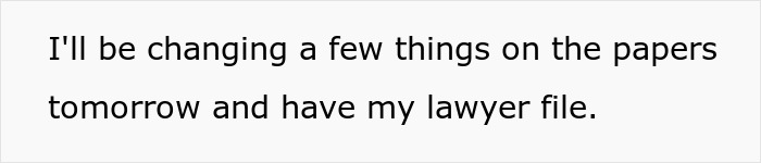 Text message discussing legal papers and filing by a lawyer, related to family struggles and mental health issues.