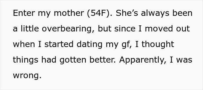 Text about a mother's surprise visit affecting her son's private moment with his girlfriend. Text about a mother's surprise visit affecting her son's private moment with his girlfriend.