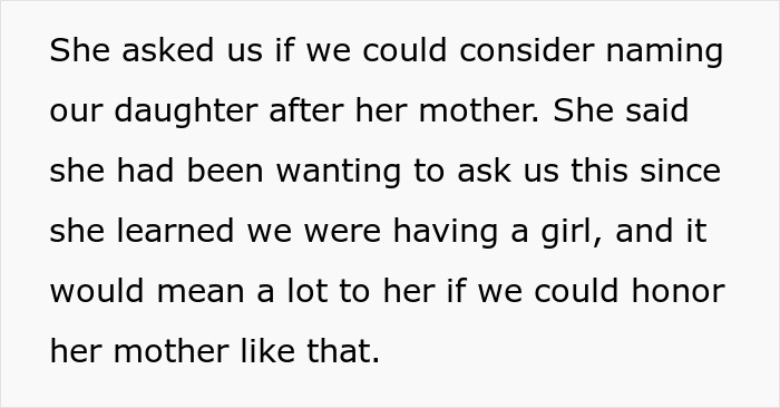 Text image discussing baby naming and honoring family.