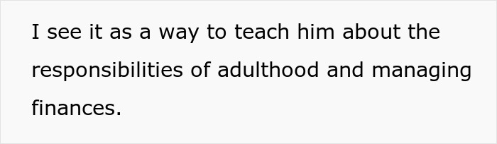 Text on rent responsibility teaching financial adulthood.
