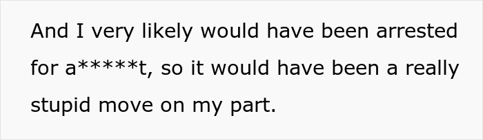 Text image discussing consequences of cutting in line and potentially facing arrest.