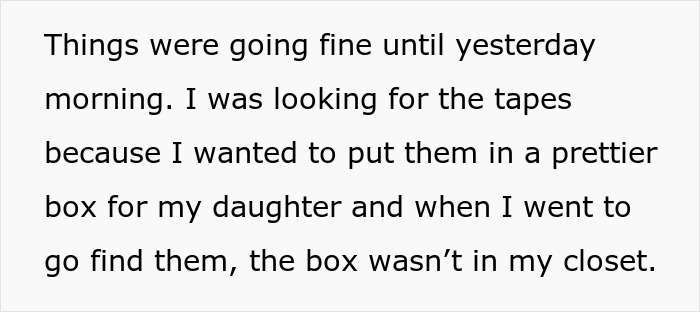 Text about a father planning to surprise his daughter with tapes of her late mother, but facing complications.