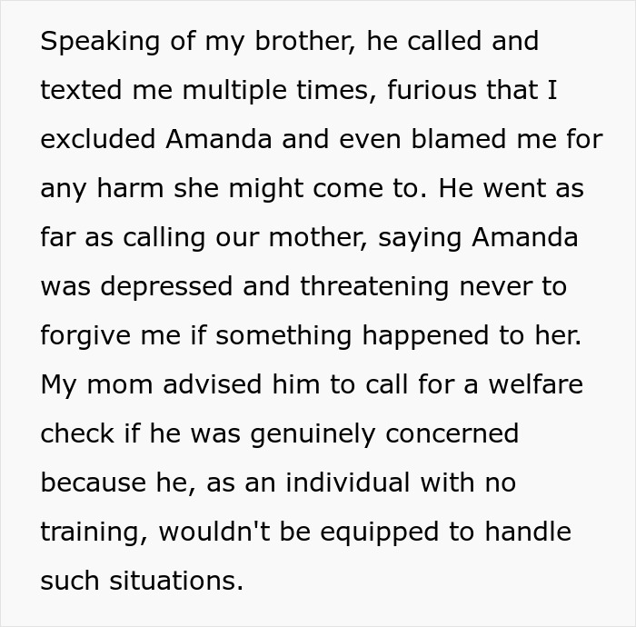 Brother's choice of +1 to wedding causes sibling confusion and family tension.