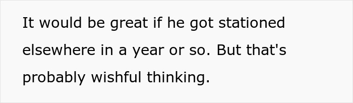 Text expressing hope for a neighbor to relocate, reflecting family&rsquo;s disrupted peace due to noise.