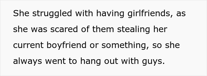 Text about a woman concerned she'll lose her boyfriend to girlfriends. Text about a woman concerned she'll lose her boyfriend to girlfriends.