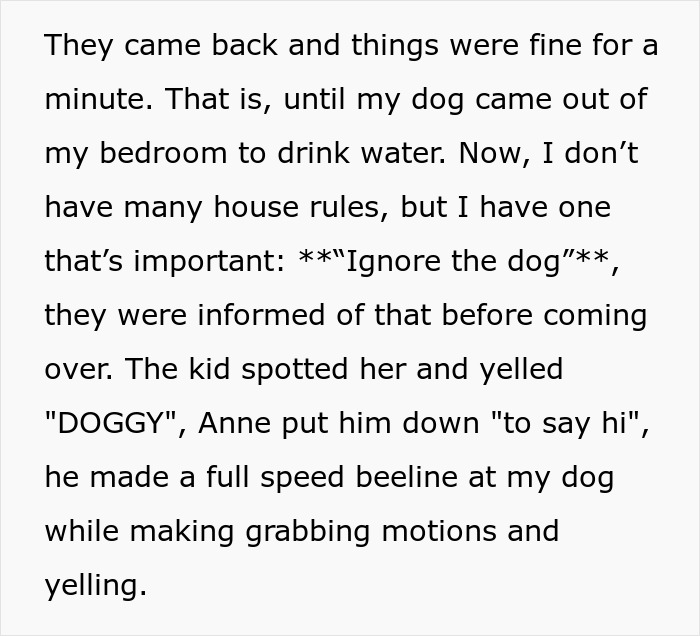 Text excerpt about a disrupted D&D night, mentioning a toddler interacting with a dog against house rules. Text excerpt about a disrupted D&D night, mentioning a toddler interacting with a dog against house rules.