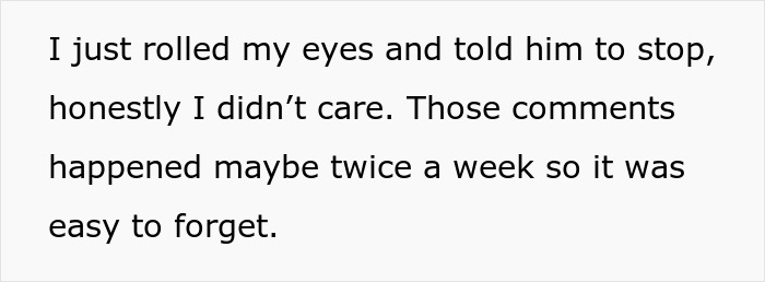 Text image discussing ignoring repeated comments about postpartum gym demands. Text image discussing ignoring repeated comments about postpartum gym demands.