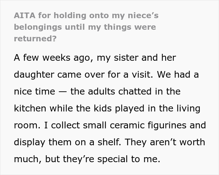 Aunt holds onto niece&rsquo;s toys after discovering stolen trinkets, teaching her a lesson about returning belongings and trust.