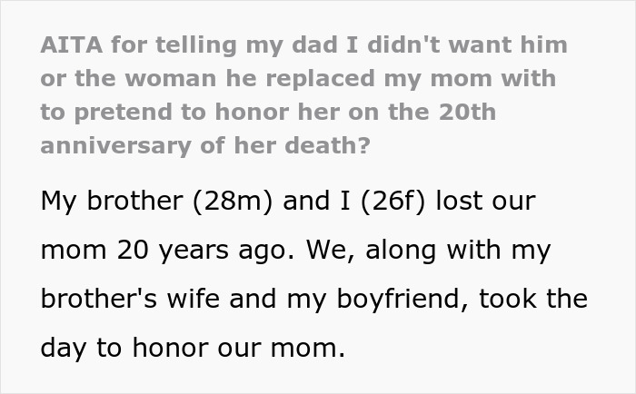 Text conversation discussing family dynamics on mom's anniversary. Text conversation discussing family dynamics on mom's anniversary.