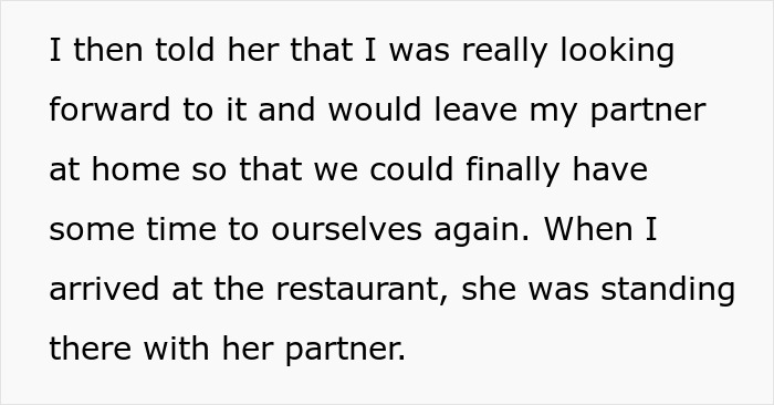 Text snippet about lack of alone time with sister due to boyfriend's presence.