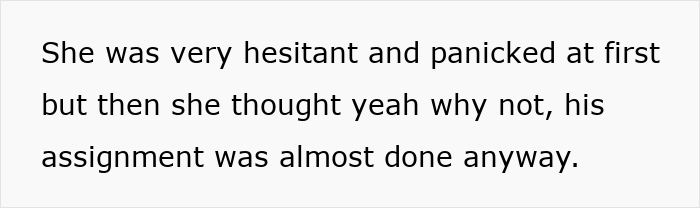 Text revealing a woman's initial hesitation, later resolving to approach her sister's handsome crush.