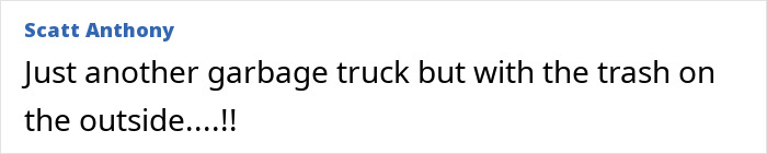Comment critical of "Bikini Tradie" using a mobile billboard, calling it "just another garbage truck.