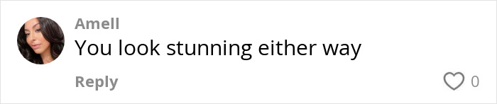 Comment complimenting Black woman with Stage 4 cancer on her appearance.