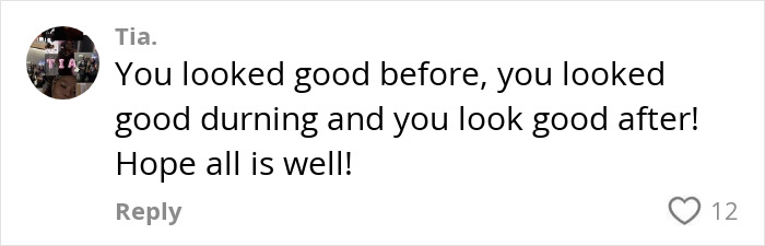 Comment praising a black woman with stage 4 cancer, highlighting her beauty throughout her journey.