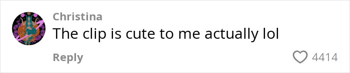 Comment about Blake Lively&rsquo;s red carpet moment, with user Christina saying it's cute, receives 4414 likes.