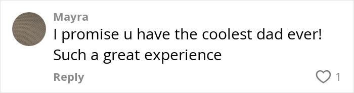 Comment about NASA astronaut's cool experience from a daughter's perspective.