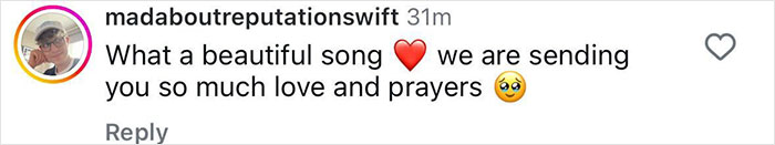 Fan comment reacting to Dolly Parton's new heartbreaking song release for husband Carl Dean.