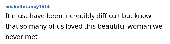 Comment offering condolences on the passing of a beloved YouTuber.