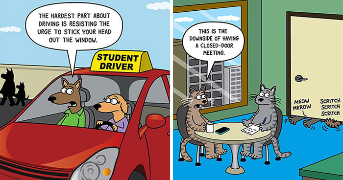 25 Of The Funniest Cat And Dog Comics By Scott Metzger That Perfectly Reveal Their Nature (New Pics)