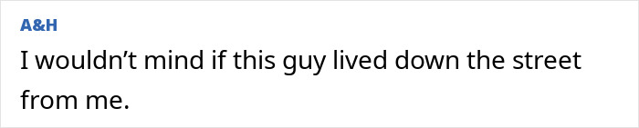 Text comment praising a local hero for a prank that alerted officials.