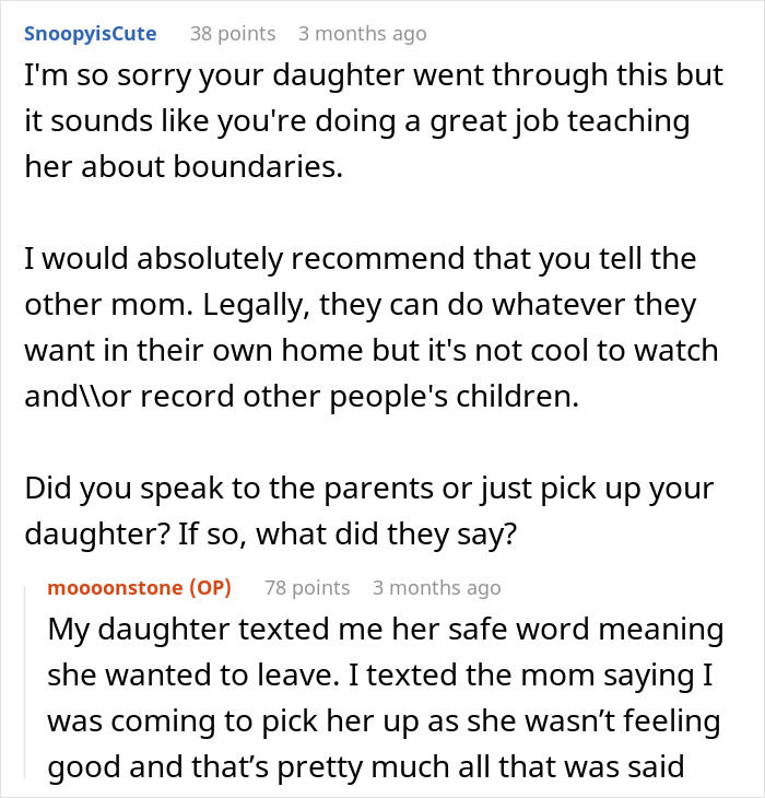 Conversation about a daughter's sleepover concerns and finding a camera in her friend's room. Conversation about a daughter's sleepover concerns and finding a camera in her friend's room.