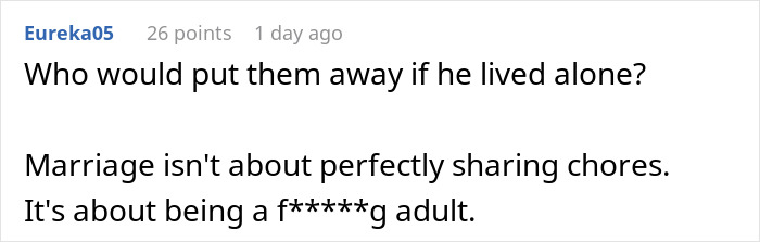 Text about weaponized incompetence in marriage and sharing chores.