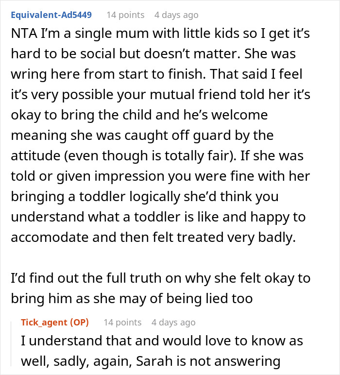 Reddit comments about a D&D night disrupted by an unexpected toddler. Reddit comments about a D&D night disrupted by an unexpected toddler.