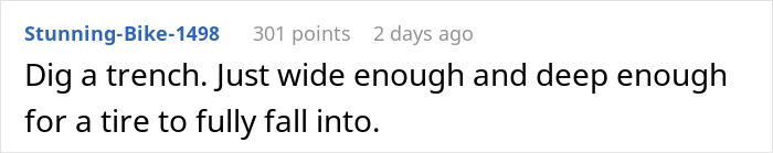 &ldquo;This Is Not A Driveway&rdquo;: Woman Prepares A Boulder-Sized Reality Check For Jerk Neighbors