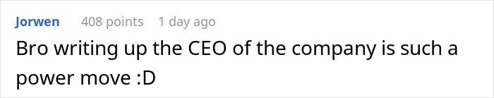 Comment about malicious compliance making the CEO look foolish.