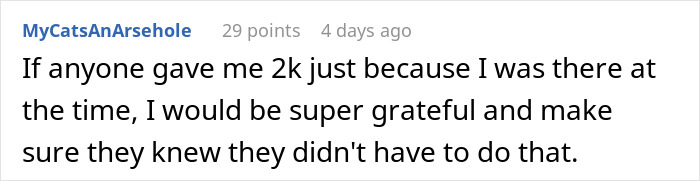 Comment on cruise jackpot entitlement, expressing gratitude for a $2K gift. Comment on cruise jackpot entitlement, expressing gratitude for a $2K gift.