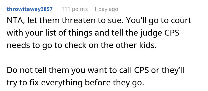 Reddit comment discussing a family issue and mentioning CPS involvement. Reddit comment discussing a family issue and mentioning CPS involvement.