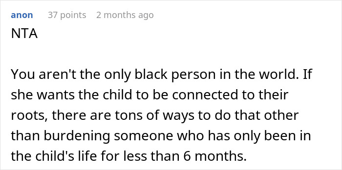 Comment on black roots and family responsibility, discussing cultural connection and burdening grandparents. Comment on black roots and family responsibility, discussing cultural connection and burdening grandparents.