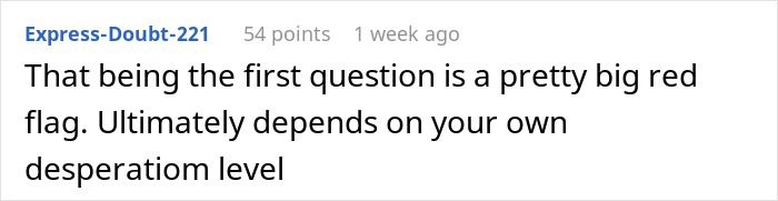 Comment highlights red flags and desperation on unpaid overtime.