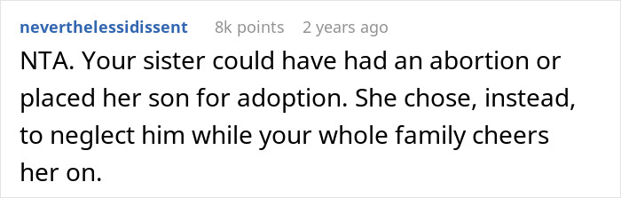 Reddit comment discussing a 22-year-old's neglectful parenting and family dynamics. Reddit comment discussing a 22-year-old's neglectful parenting and family dynamics.
