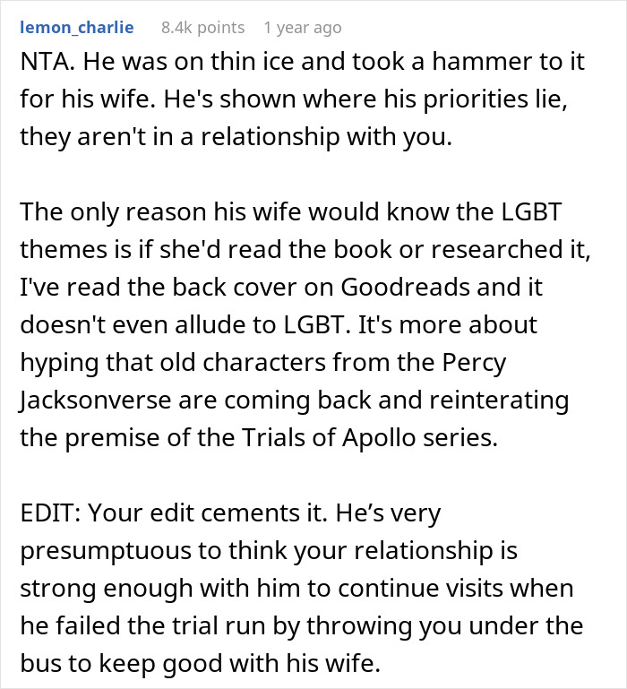 Stepmom Tries To Censor What 16YO Reads, He Decides Not To Visit His Dad Anymore