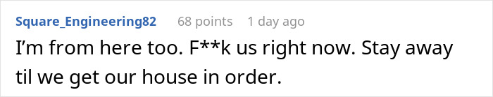 Comment on U.S. tariffs and state jokes affecting relationships.